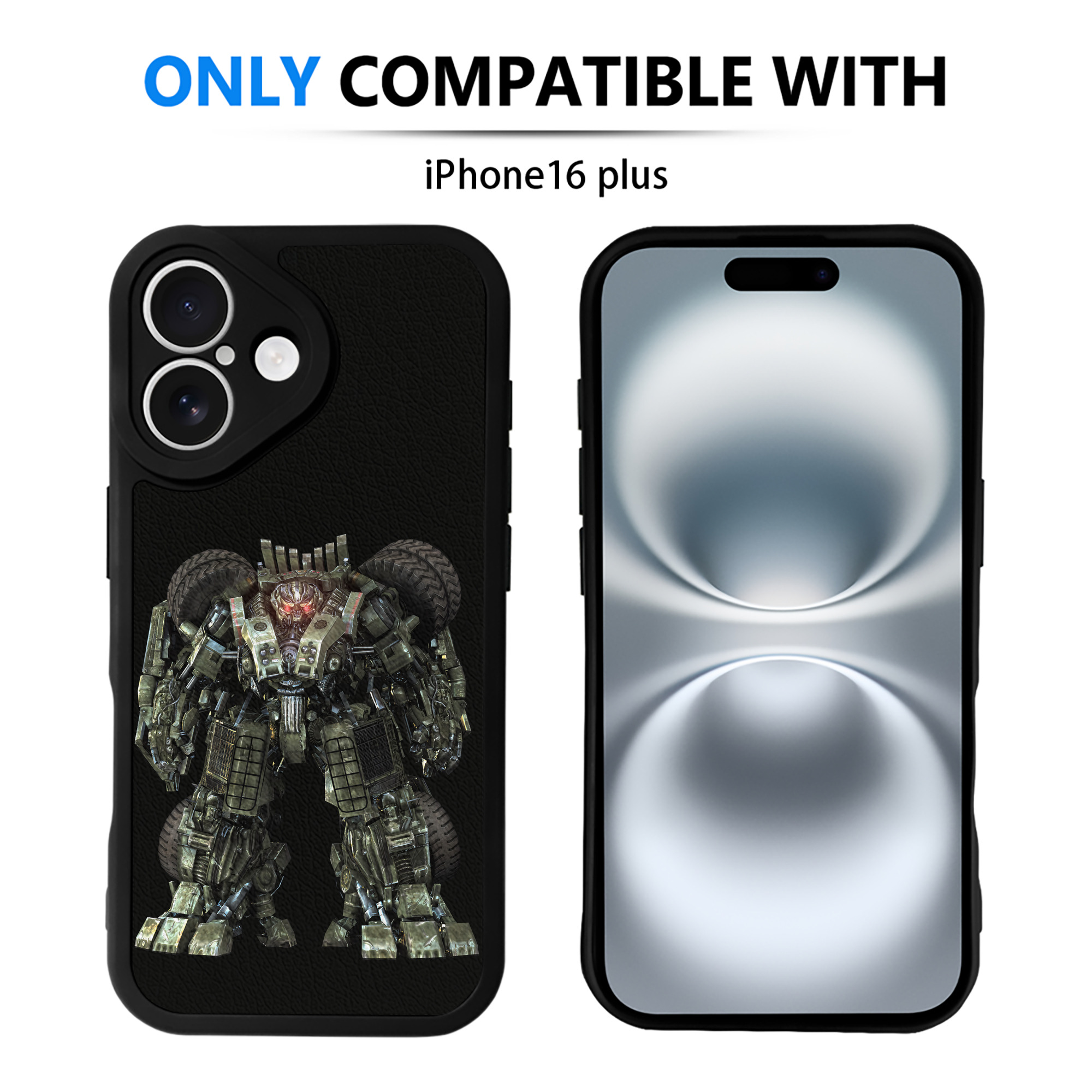 （画像用） Transformers トランスフォーマー 【iPhone 16シリーズ対応】シリコンスマホケース（レザー調） 材質：シリコン